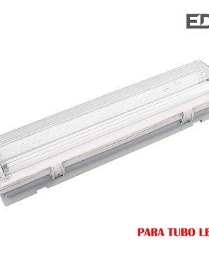 ARMADURA ESTANCA PARA 2 TUBOS LED DE 9W (EQ 2X18W) 65cm IP44 EDM
